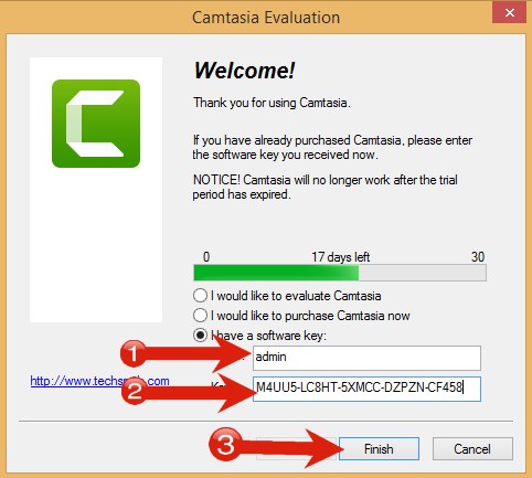 software key for camtasia 9